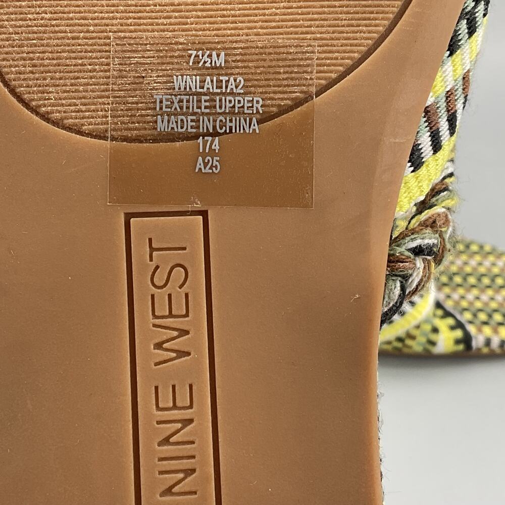 NEW Nine West Women’s Lalta Knotted Flat Slide Sandals Light Green Size 7.5M - Picture 5 of 10